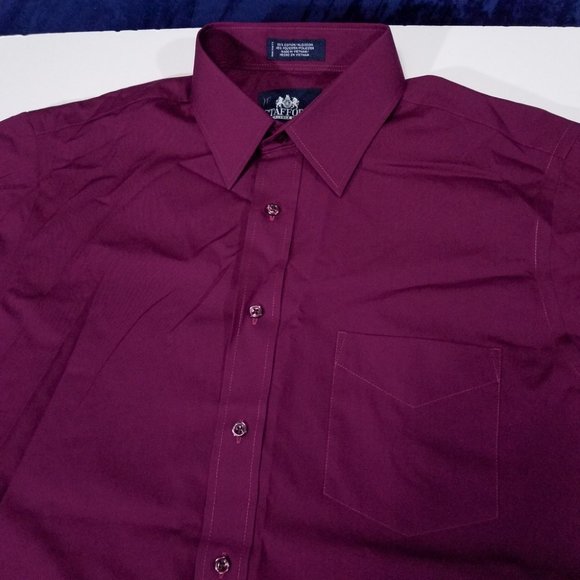 Stafford Wrinkle-Free Pink Long Sleeve Dress Shirt - Picture 3 of 12